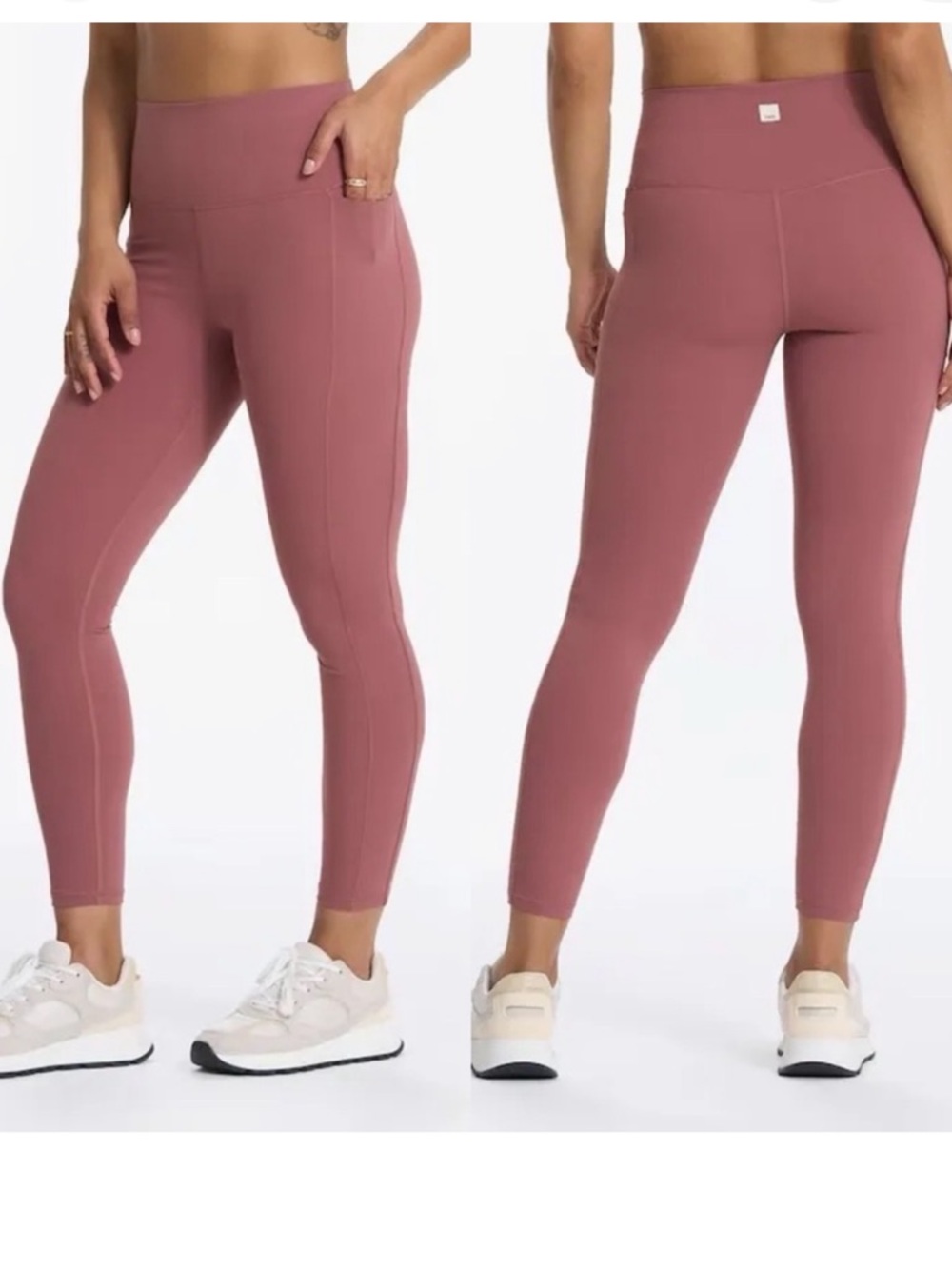 Vuori Studio Pocket Legging in Rosewood #AB09